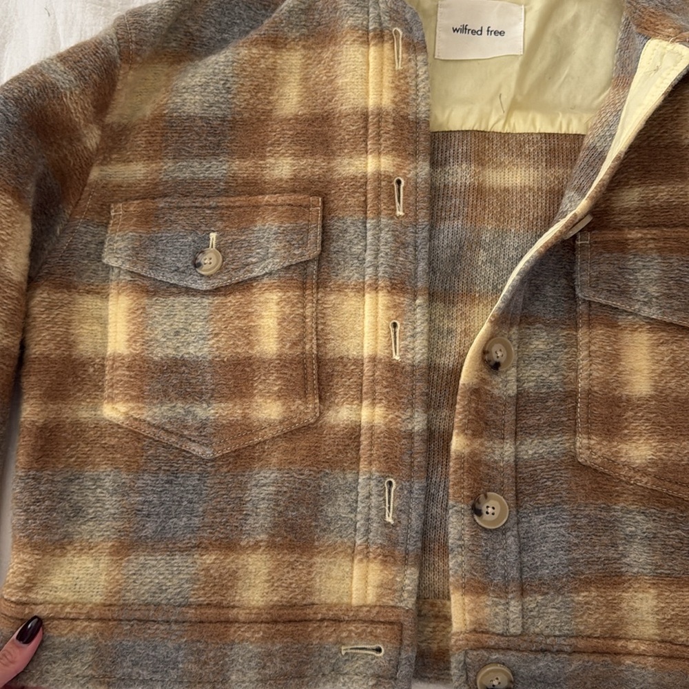 Aritzia Plaid Wool Jacket - Picture 3 of 4